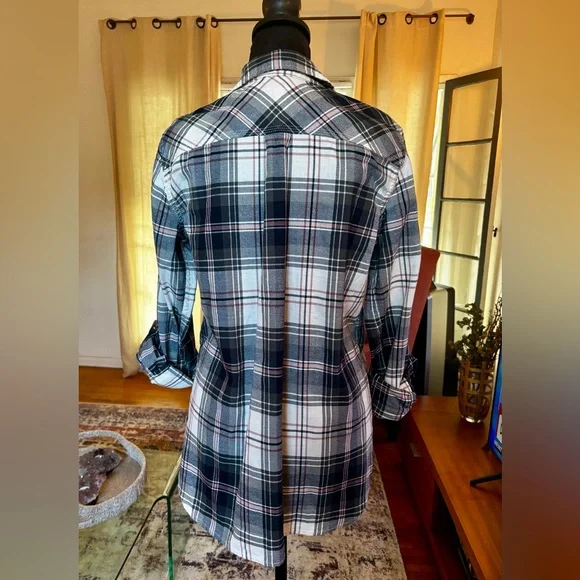 Carhartt Fairview Plaid Shirt Vapor Gray, size M (8/10) - Picture 3 of 9